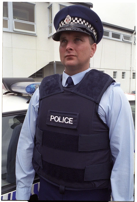 New body armour suit for front line police officers - Photograph taken by Mark Coote.