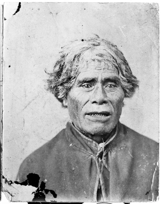 Photographer unknown :Portrait of Tuarea, Ngai Tahu chief of Taieri Mouth
