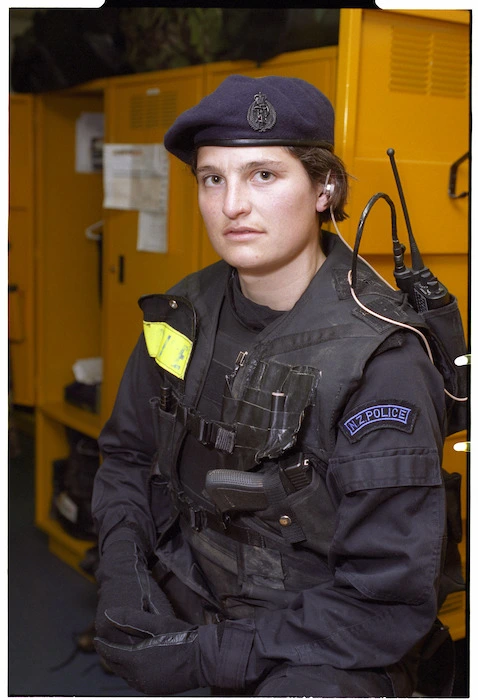 Armed Offenders Squad member, Sacha Haskell - Photograph taken by Ray Pigney