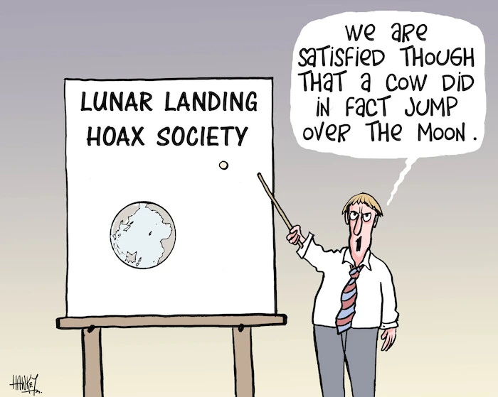 "We are satisfied though that a cow did in fact jump over the moon." 21 July 2009