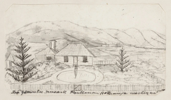 [Taylor, Richard], 1805-1873 :Rev G Smailes, Newark, Parkenai, Hokianga Wesleyan Station [1841-1843].