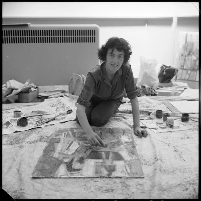 Betty Clegg at the Summer School for Painters, National Art Gallery, Wellington