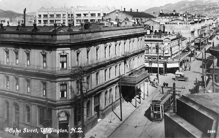 Royal Oak Hotel, and Cuba Street, Wellington