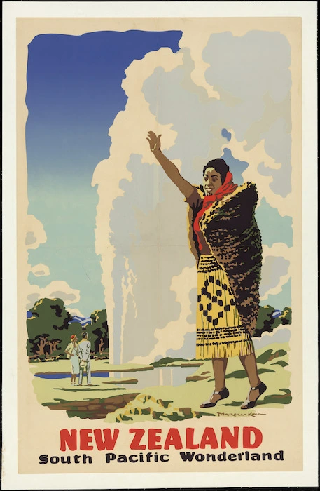 King, Marcus, 1891-1983 :New Zealand, South Pacific wonderland [Pohutu Geyser. 1950s]