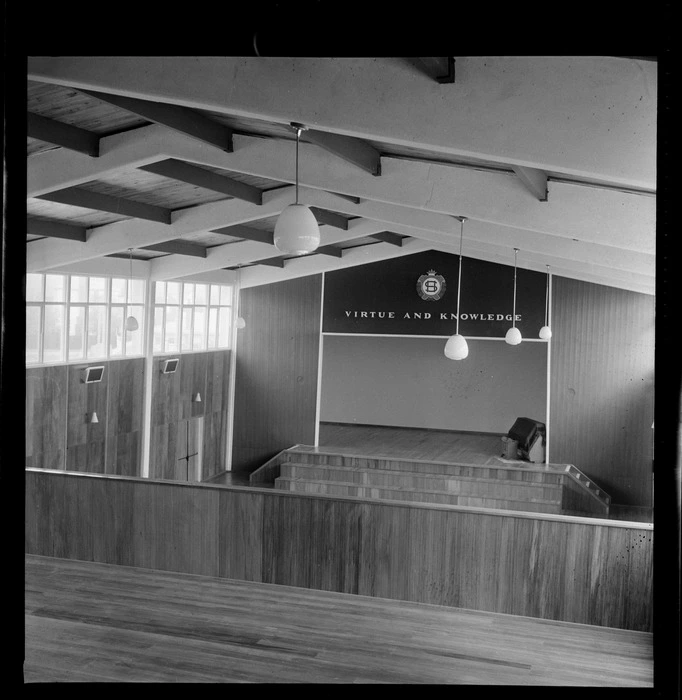 Asssembly hall interior, Sacred Heart Convent, Lower Hutt