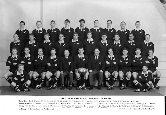 New Zealand rugby touring team (All Blacks) 1967