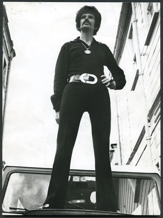 Gerry Broughan models his one-piece jumpsuit - Photograph taken by Richard Sitcock