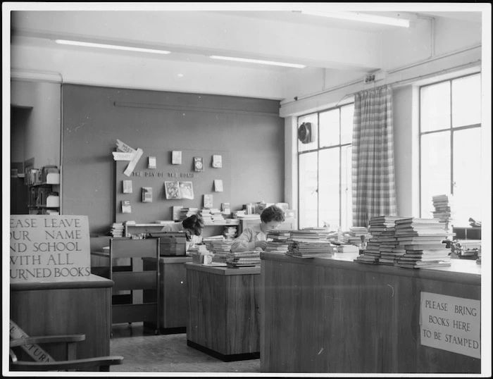 Interior view of the School Library Service, Auckland