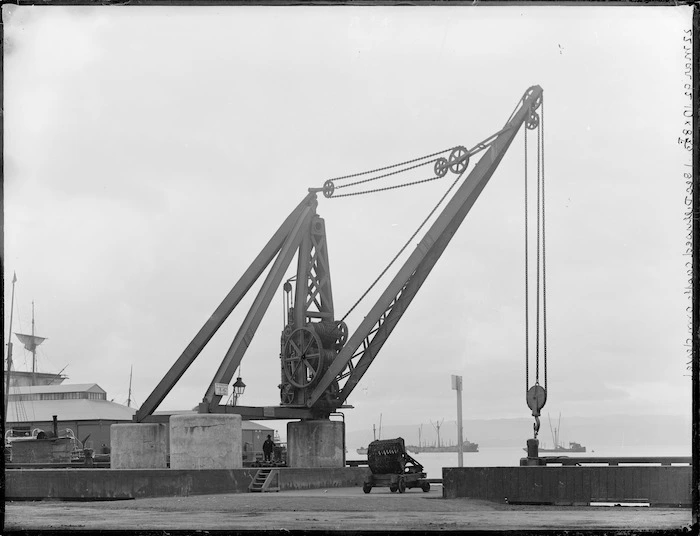 Crane on a Wellington wharf