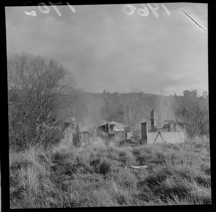 View of old home burnt down by Hutt City Council, Stokes Valley, Wellington Region