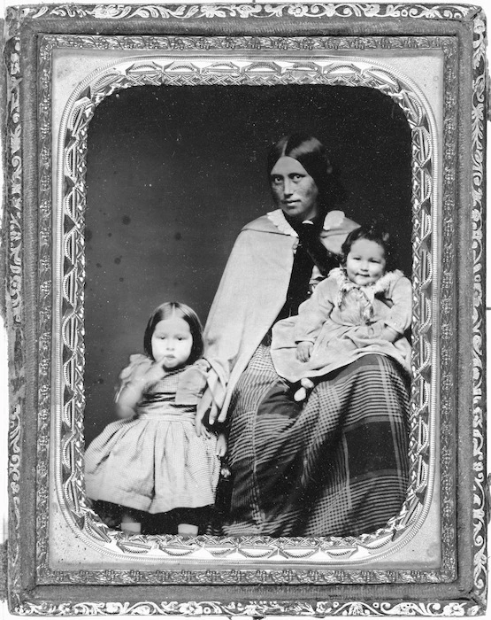 Jane Maria Gray with her children