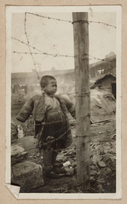 Child in a Japanese refugee camp, China