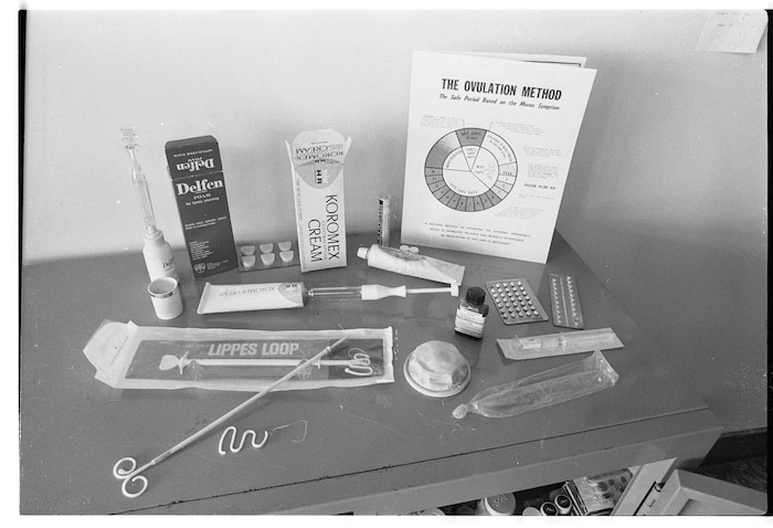 Display of contraceptive supplies