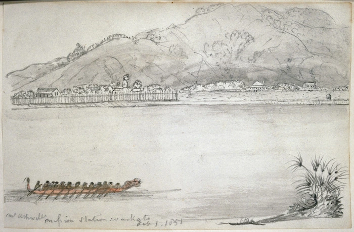 Taylor, Richard, 1805-1873 :Mr Ashwell's mission station, Waikato. Feb 1, 1851.