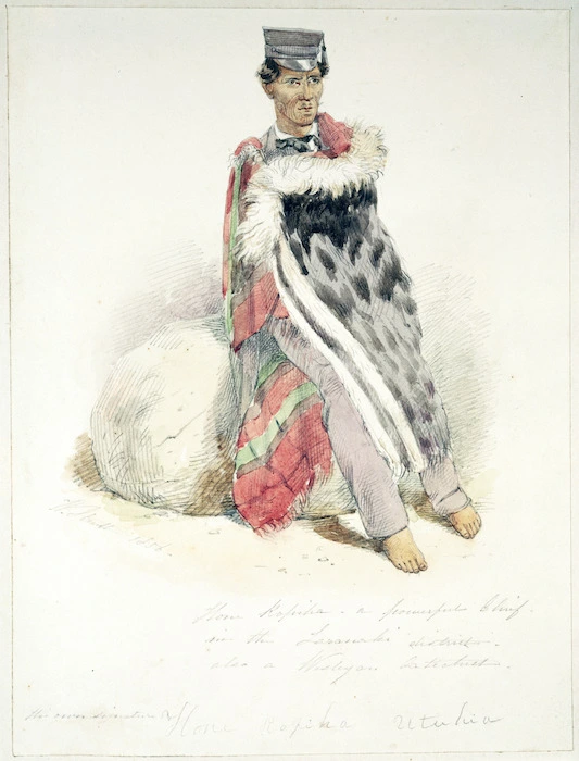 Strutt, William 1825-1915 :Hone Ropiha, a powerful chief in the Taranaki district... 1856