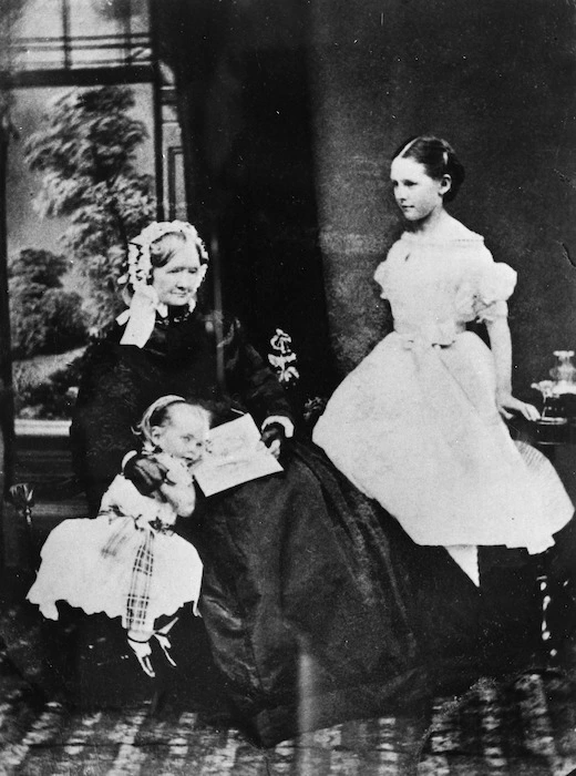 Marianne Williams, with her granddaughters Agnes Lydia Williams and Evelyn Williams