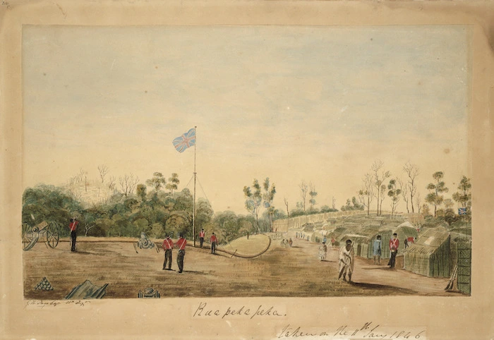 Page, George Hyde, 1823-1908 :Ruapekapeka. Taken on the 11th Jany, 1846.
