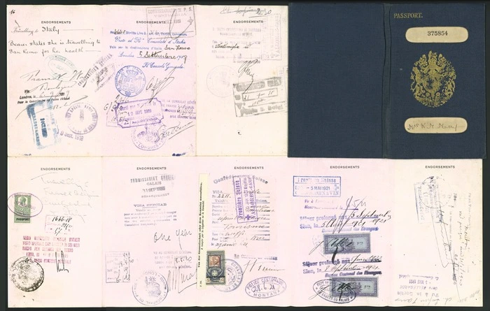 Katherine Mansfield's passport