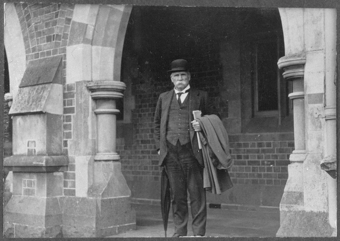 Judge Frederick Chapman outside the Supreme Court, Auckland