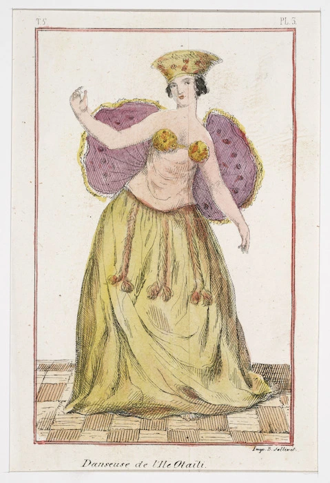 [Webber, John], 1757-1793 :Danseuse de l'Ile Otaiti. Imp B Jollivet. T[ome] 5. pl[ate] 3. Page 15.
