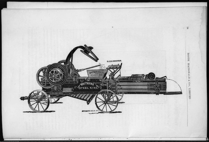 Booth, Macdonald & Co Ltd :[Whitman baling press for hay and straw. 1907].