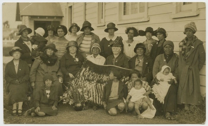New Zealand Women's Christian Temperance Union :Photograph of an unidentified group of women