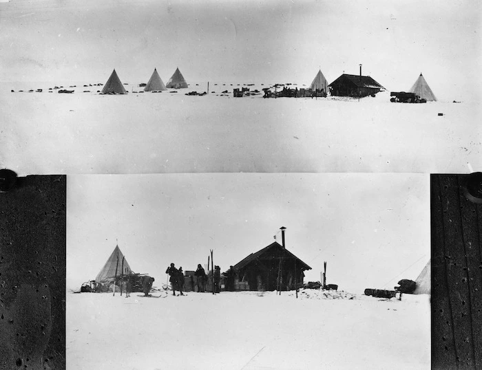Roald Amundsen's camp at the Bay of Whales, Antarctica