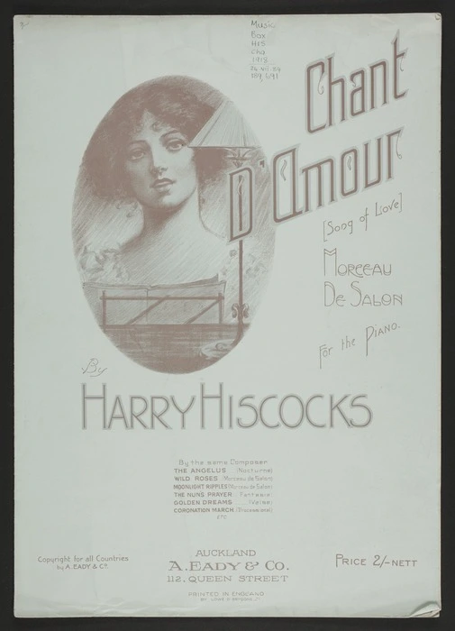 Chant d'amour  (song of love) : morceau de salon / Harry Hiscocks.
