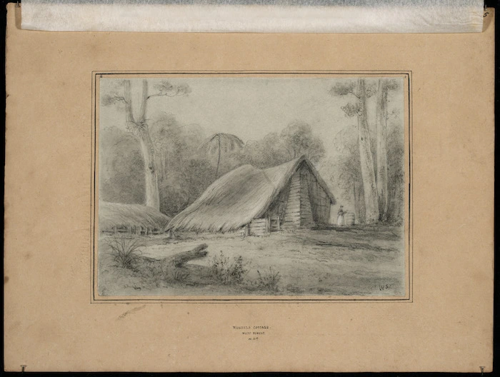 Swainson, William, 1789-1855 :Russels Cottage, Hutt Forest, N.Zd. / W.S. [ca 1846]