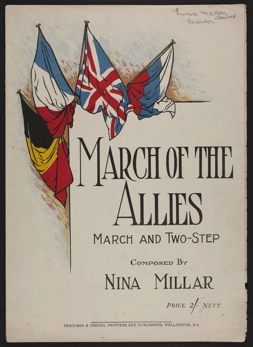 March of the allies : march and two-step / composed by Nina Millar.