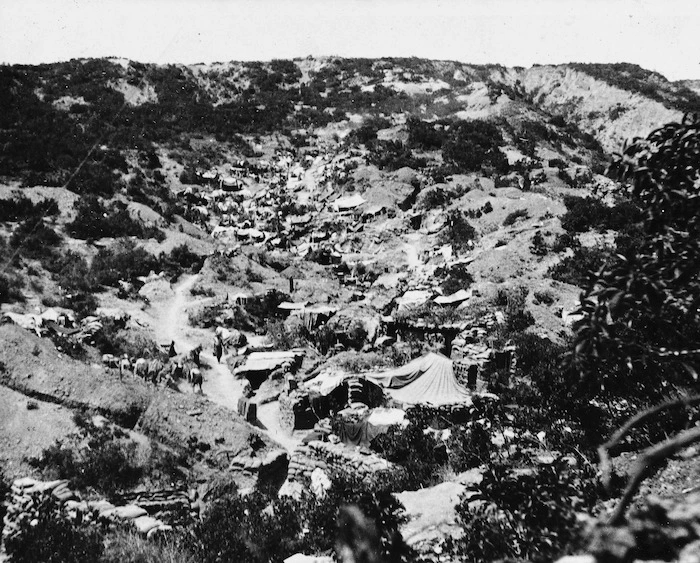 View of a military camp, Gallipoli, Turkey