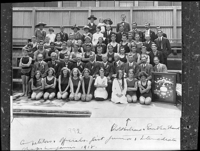 Group at the first New Zealand junior and intermediate championships, Wanganui