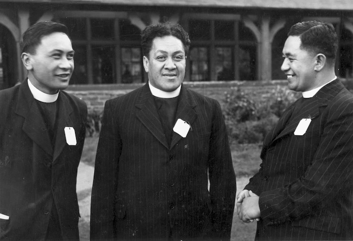 Weigel, William George, 1890-1980 : Reverends Hoepa Taepa, Wi Te Tau Huata and Rimu Hamiora Rangiihu