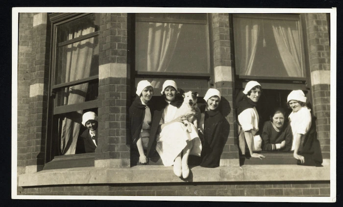 Nurses, nurses home, Wellington Hospital, Wellington City, New Zealand