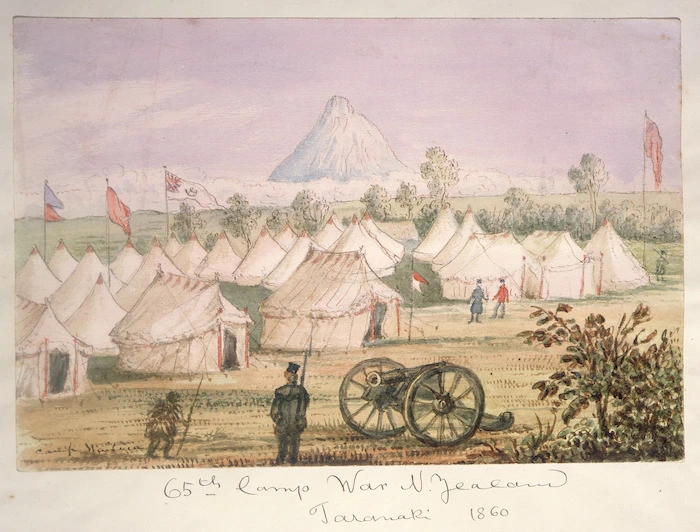 [Gold, Charles Emilius] 1809-1871 :65th Camp Waitara N. Zealand Taranaki 1860