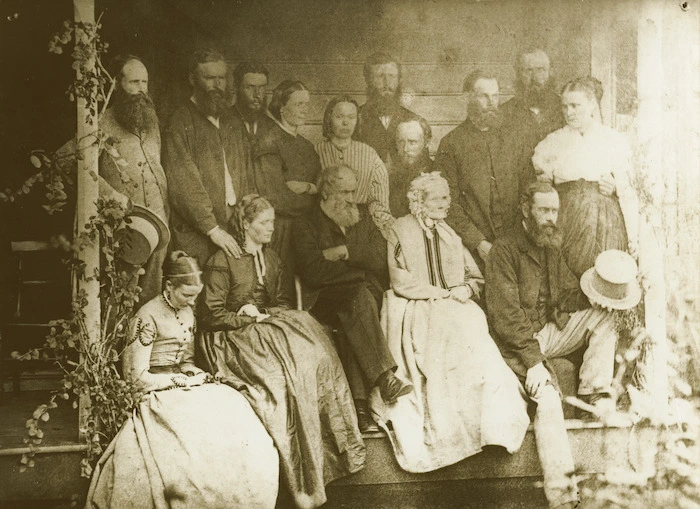 George Clarke, his wife Martha, and their 13 children
