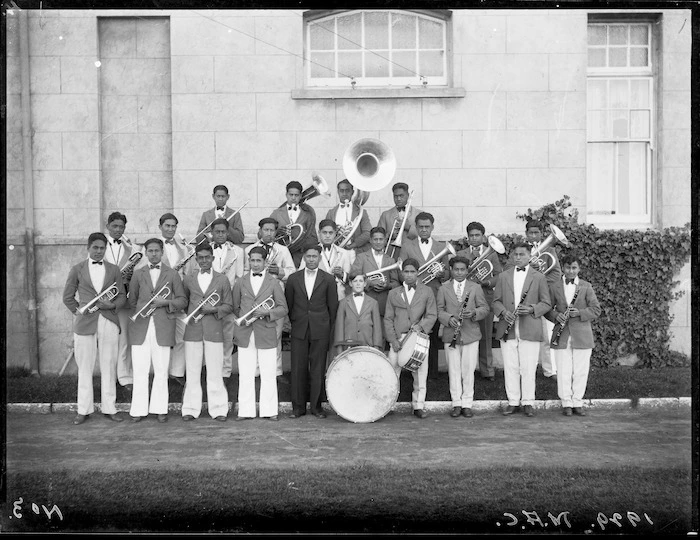 Maori Agricultural College brass band, Hastings