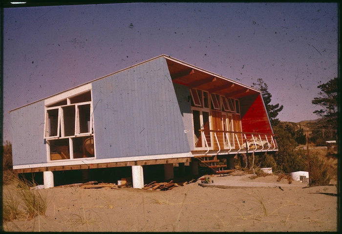 Beach house for J H T Maunsell at Riversdale, Wairarapa - Photograph taken by Derek John Wilson