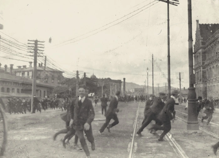 The Battle of Featherston Street, during the 1913 New Zealand Waterfront Strike