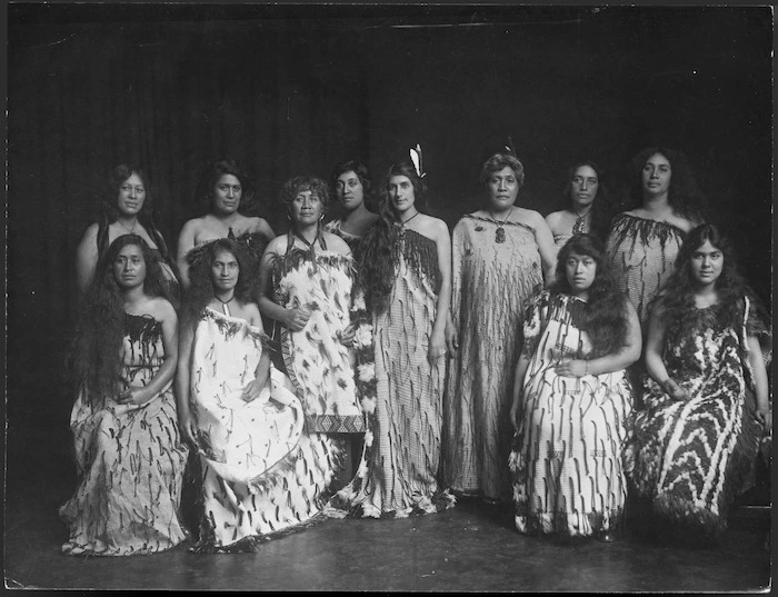 A group of women in traditional Maori clothing