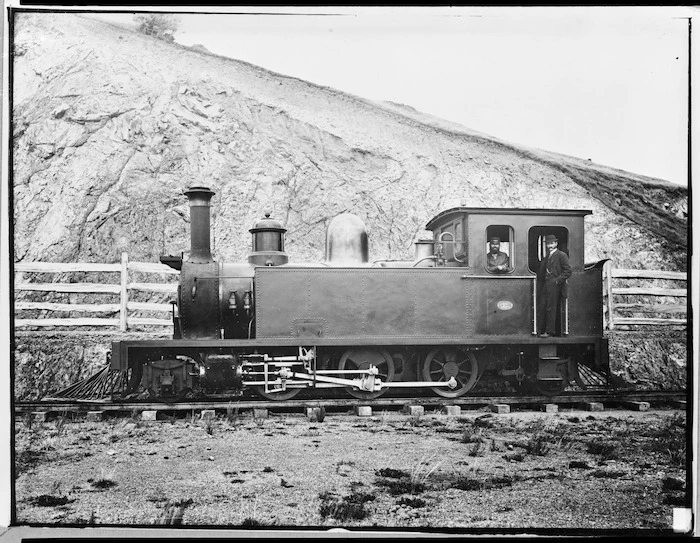 Steam locomotive built by Manning, Wardle in 1884 (maker's No. 920), purchased for the Wellington & Manawatu Railway, circa 18855