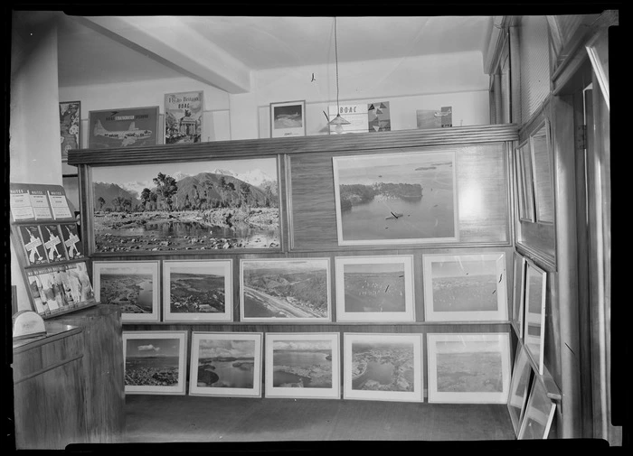 Framed photographs hanging at Whites Head Office, Dilworth building, Auckland