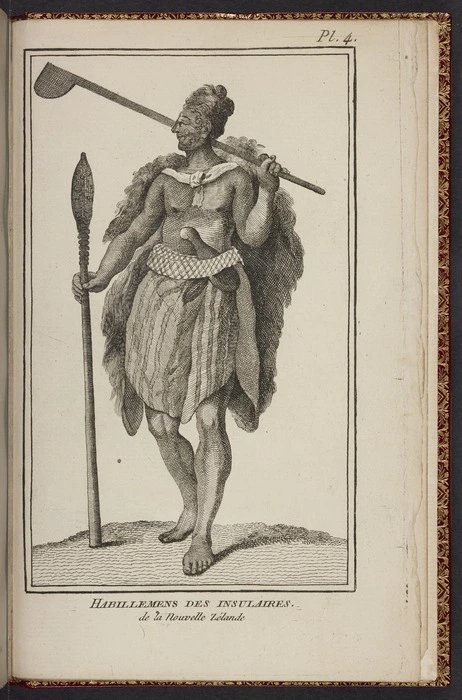 Artist unknown :Habillemens des insulaires de la Nouvelle Zelande. Pl[ate] 4. [1783].