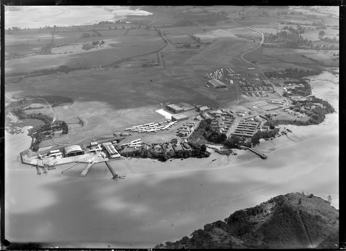 Royal New Zealand Air Force Station, Hobsonville, Auckland region, showing view from north-east