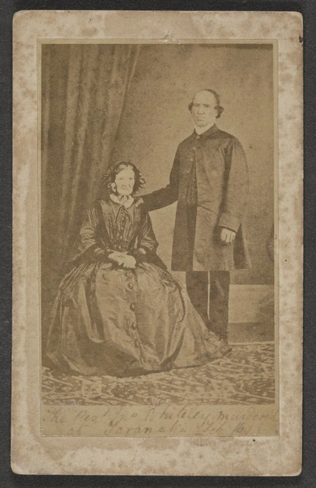 Photographer unidentified : Husband and wife, Reverend John Whiteley and Mary Ann Whiteley