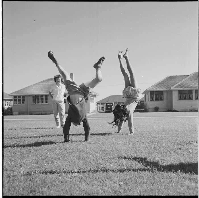 Maori children playing, Waiwhetu Marae area, Lower Hutt