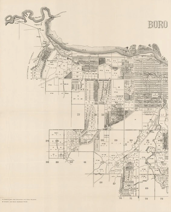 Map of borough of New Plymouth.