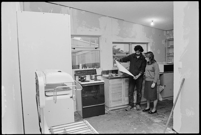 Malcolm and Wendy Ackerley in kitchen of their Petone home - Photograph taken by Phil Reid