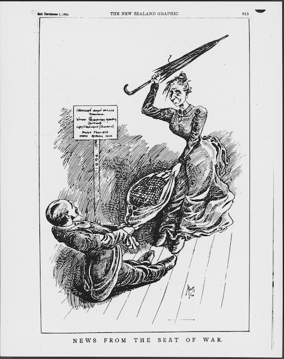 Izett, P. :News from the seat of war. New Zealand Graphic, 1 December 1894.