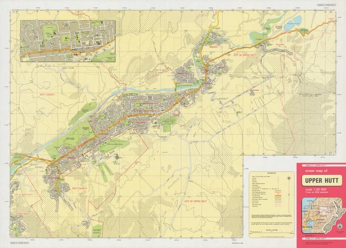 Street map of Upper Hutt.